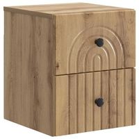 mesita de noche de pared roble artisan 33 x 345 x 40 cm vidaxl