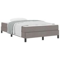cama matrimonial  cama para adulto  cama tipo box spring con colchon taupe 120 x 190 cm tela