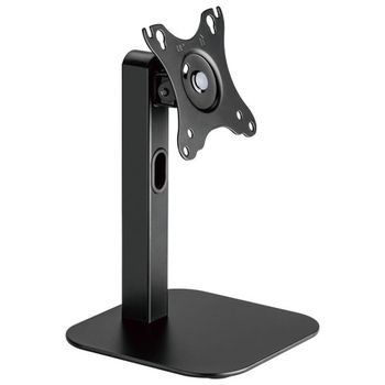 Aisens - Soporte de mesa DT24TSR-371 para monitor o terminal POS de 10 a 24 pulgadas, inclinable y giratorio 360°, acero negro con VESA 75x75 / 100x100 mm