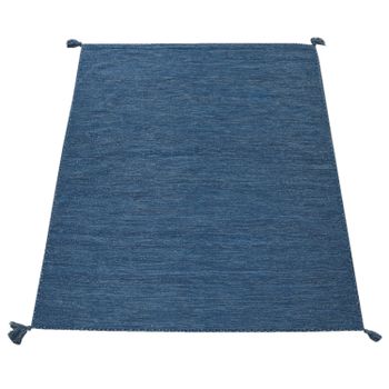 Alfombra tejida a mano Kilian azul 80x150 cm