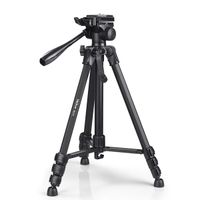 klack tripode para camara y smartphone altura ajustable 48-150 cm cabezal 360 carga maxima 5 kg rosca 14 soporte para movil mando bluetooth y bolsa de transporte