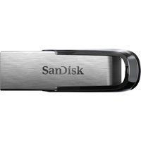 sandisk ultra flair usb 30 memory stick - 32 gb silver  black silver