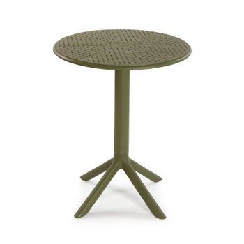 Versa Mesa Auxiliar Cocktail De Estilo Moderno, Medidas 75 Cm, Color Verde