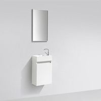 mueble lavamanos  lavabo 40cm montado siena blanco lacado