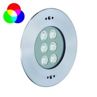 foco piscina led empotrable rgb 180mm 6x2w ip68 aqualuce