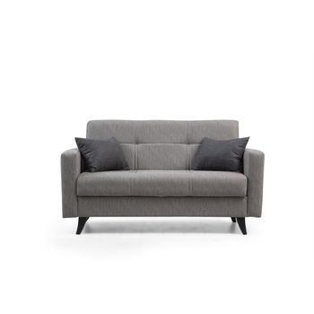 Sofá Cama 2 Plazas Polya Gris Claro
