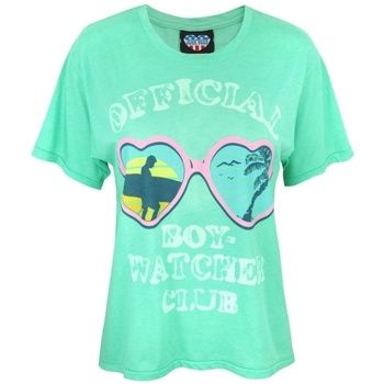 Junk Food Camiseta Boy Watcher Club para mujer