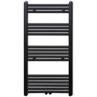 radiador toallero de bano recto negro 600 x 1160 mm