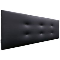 cabecero de polipiel con 2 hileras de botones 145x50cm camas 135140 - negro