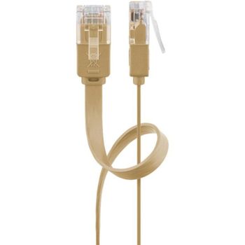 Cable de red Goobay 95883 15 m Cat6 U/UTP RJ-45 marrón claro