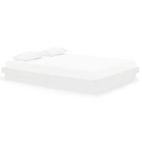 cama matrimonial  cama para adultos  estructura de cama madera maciza blanca king size 150x200 cm