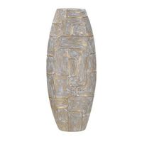 jarron de resina dorada con lineas abstractas cm 24x115x595