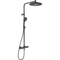 griferia de ducha con rociador de lluvia hansa ha hansaaurelia - 4719 de 3 chorros negro mate 4719910333