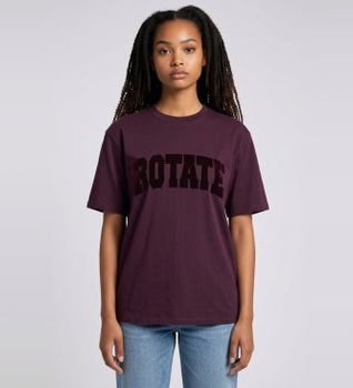 Rotate para mujer. 1163602694 Camiseta Astra burdeos (S), Casual, Manga corta, Algodón Orgánico