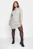 yours vestido corto de punto gris suave mujer curvy y tallas grandes yours