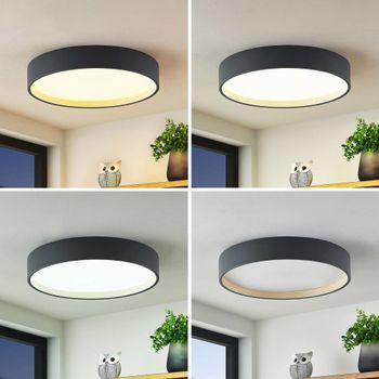 Lámpara de techo led de plástico negro