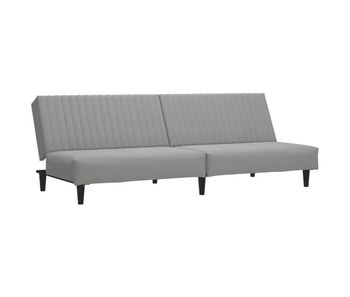 Vidaxl sofá cama de 2 plazas terciopelo gris claro
