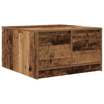 Mesa De Centro Con Cajones Madera Vieja 70,5x70x40 Cm Vidaxl