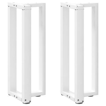 Patas Para Consola En Forma De T (2 Unidades), Color Blanco, 25 X 28 X (72-73) Cm, Acero Vidaxl