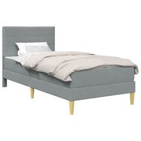 cama individual  cama para adulto  estructura de cama gris claro 90 x 190 cm poliester