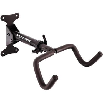PINNERS Soporte Bicicleta Pared Acolchado Plegable y Ajustable 100% rotable - Ahorra Espacio y Protege tu Bici - Fácil Instalación y Resistente hasta 30 kg