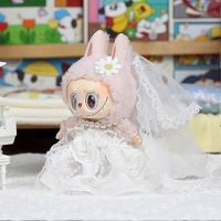 wedding outfits for labubu vinyl plush dolls adorable bridal clothes set labubu accessorieshks
