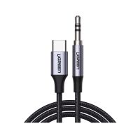 cable ugreen usb-c a jack 35mm 1m negro plata