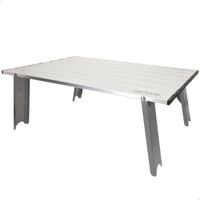 mesa plegable ultraligera aktive 55x41x20 cm plateado