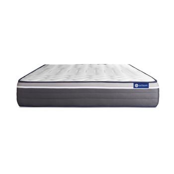 Colchón Actiflex Plus 130x190cm, Grosor: 26cm, Muelles Ensacados Y Espuma Viscoelástica, Muy Firme, 7 Zonas De Confort