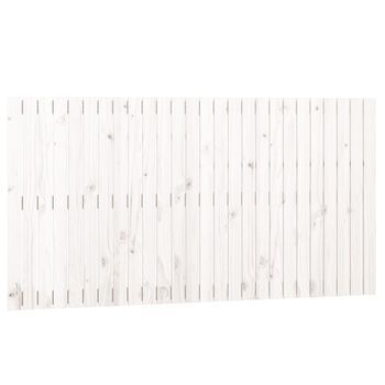 Cabecero De Cama De Pared Madera Maciza Pino Blanco 166x3x90 Cm Vidaxl