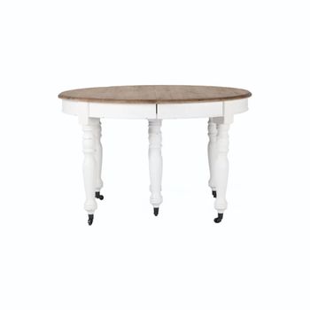 Mesa de comedor extensible de pino reciclado de 125 a 325 cm