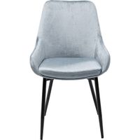 silla terciopelo gris