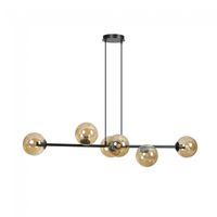 lampara de techo palma ambar 6 luces