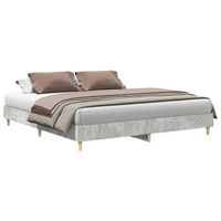 cama matrimonial  cama para adultos  estructura de cama sin colchon gris hormigon 160x200 cm