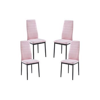 Pack 4 Sillas Lauter Terciopelo De Terciopelo 96*40*40.50 Cm - Rosa