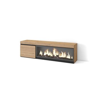 Mueble tv, televisión, muebles de salón, almacenaje, 158x35x45cm, para tv hasta 65