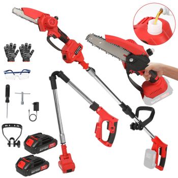 Motosierra Eléctrica Sin Escobillas de 6 Pulgadas y 500W, Herramienta Eléctrica Portátil para Podar y Cortar Madera, Compatible con Baterías Makita