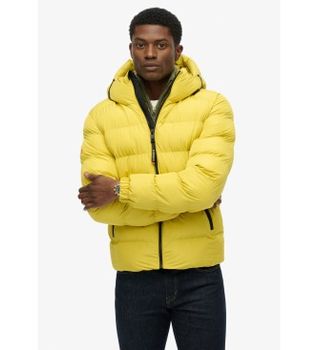 Superdry para hombre. M5011905A Chaqueta acolchada Hooded Sports amarillo (XL), Casual, Poliéster