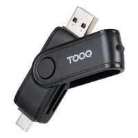 lector de tarjetas tooq tqr-3003b usb-c 20 usb-a 30 sd tf compacto negro
