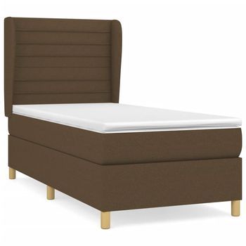 Cama Tapizada 203x103x128 Cm Tejido - Marrón