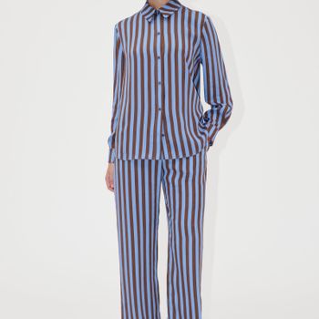 Stine Goya Striped Satin Shirt - S