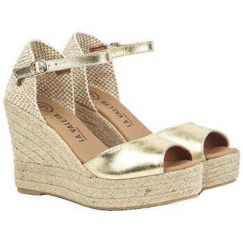 La Valeta Alpargatas Charlene Peep Toe Oro para mujer