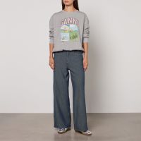ganni isoli bd organic cotton-jersey oversized sweatshirt - sm