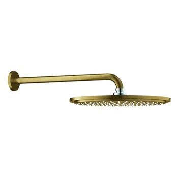 Conjunto De Ducha Grohe Rainshower Cosmopolitan 310 Con Brazo Mural 380 Mm, 1 Chorro Gold, 26066gn0