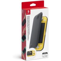 nintendo funda plegable con protector de pantalla para nintendo switch lite gris