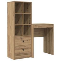 escritorio roble artisan 1055 x 34 x 127 cm 2 uds vidaxl