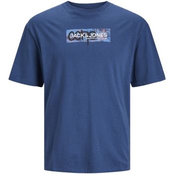 Jack & Jones Camiseta 12257369 JCOAOP PRINT TEE SS CREW NECK PLS ENSIGN BLUE para hombre