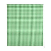 estoralis - estor enrollable translucido  estampado cocina  120 x 180 cm anchoalto tamano tela 117 x 175 cm  vichy-2 pistacho