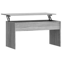 mesa de centro madera de ingenieria gris sonoma 102x505x525cm vidaxl