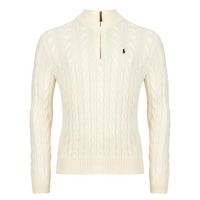 polo ralph lauren jersey jersey con media cremallera en punto trenzado para hombre